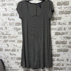 GAP Black and White Striped Mini Dress